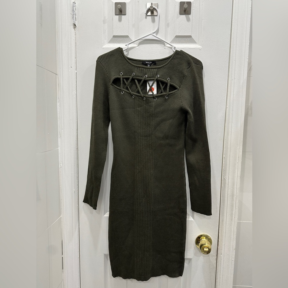 Olive green dress